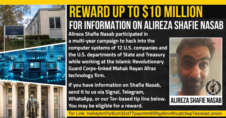 U.S. Charges Iranian Hacker, Offers $10 Million Reward for Capture